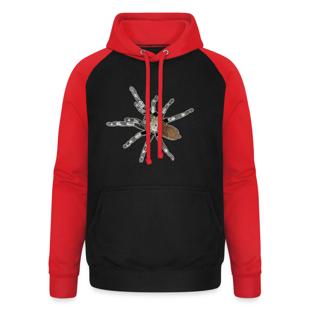 Unisex Baseball Hoodie Nhandu chromatus - Schwarz/Rot