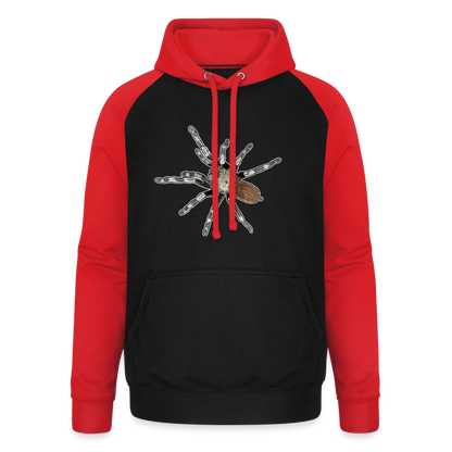 Unisex Baseball Hoodie Nhandu chromatus - Schwarz/Rot