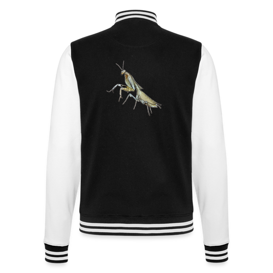 Unisex College-Sweatjacke Deroplatys truncata female - Schwarz/Weiß