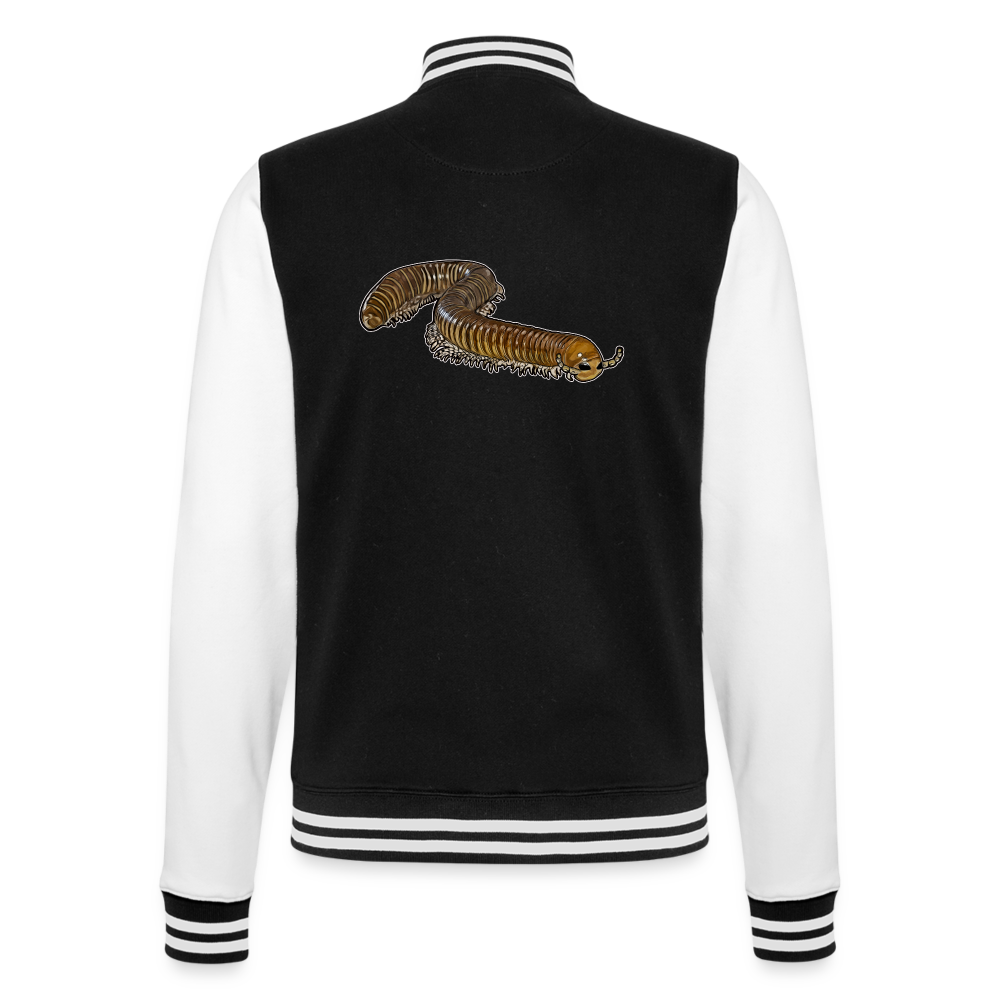 Unisex College-Sweatjacke Telodeinopus aoutii - Schwarz/Weiß