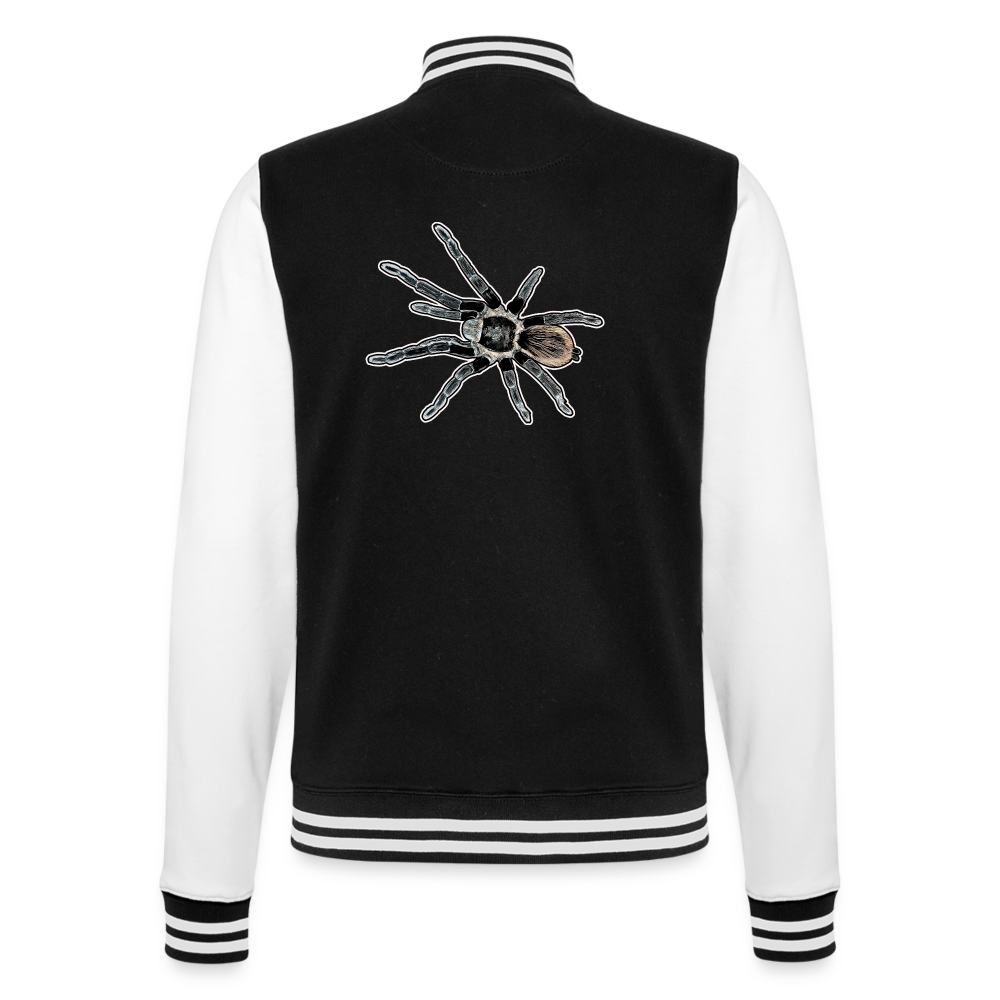 Unisex College-Sweatjacke Tliltocatl vagans - Schwarz/Weiß