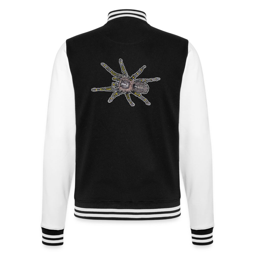 Unisex College-Sweatjacke Grammostola pulchripes - Schwarz/Weiß