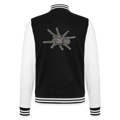 Unisex College-Sweatjacke Grammostola pulchripes - Schwarz/Weiß