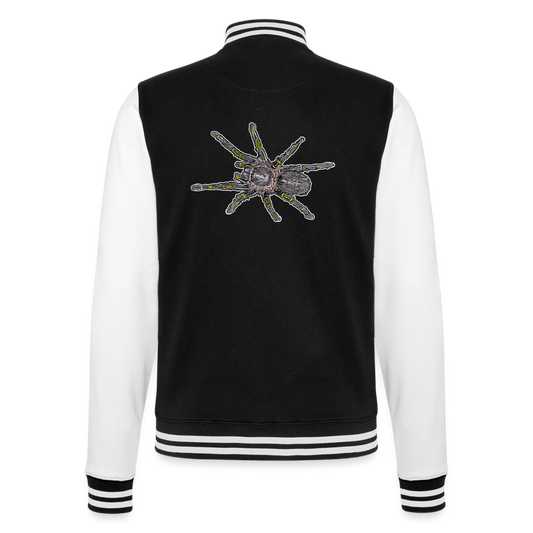 Unisex College-Sweatjacke Grammostola pulchripes - Schwarz/Weiß