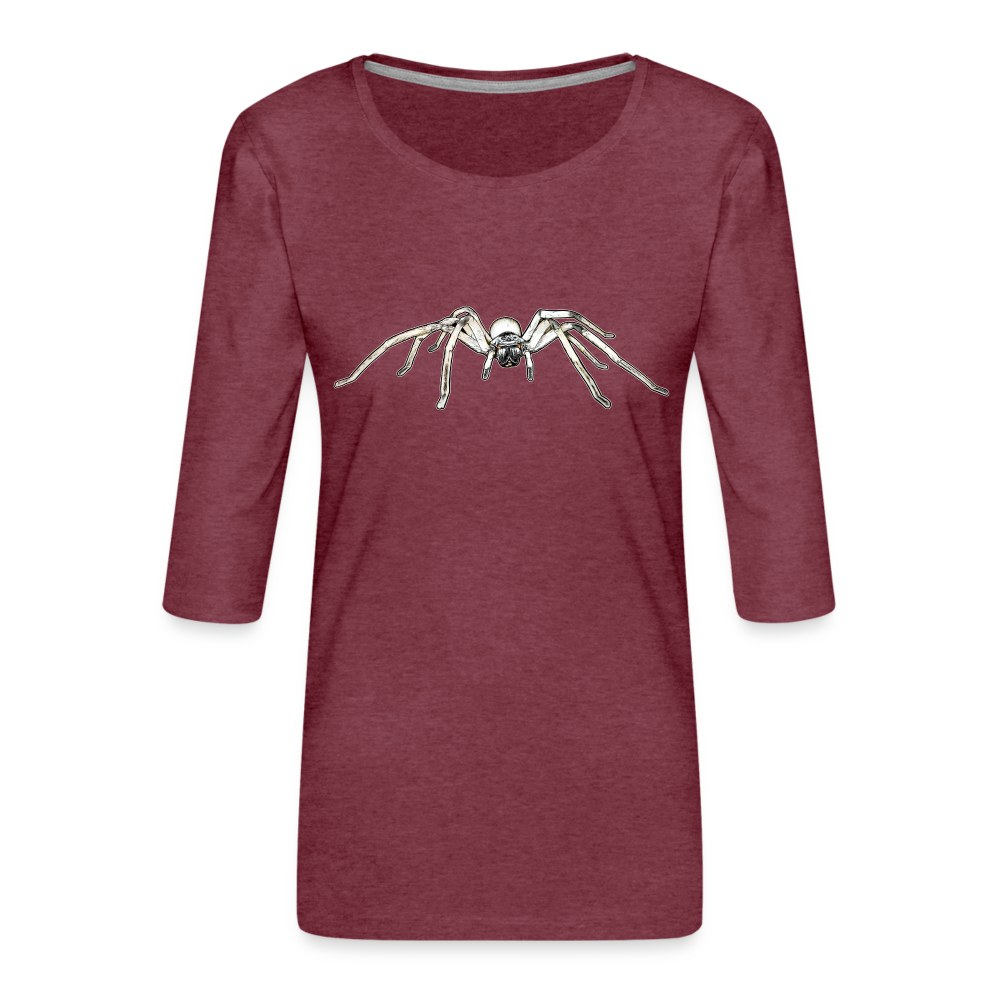 Frauen 3/4-Arm Shirt Cerbalus negebensis - Bordeauxrot meliert