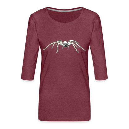 Frauen 3/4-Arm Shirt Cerbalus negebensis - Bordeauxrot meliert