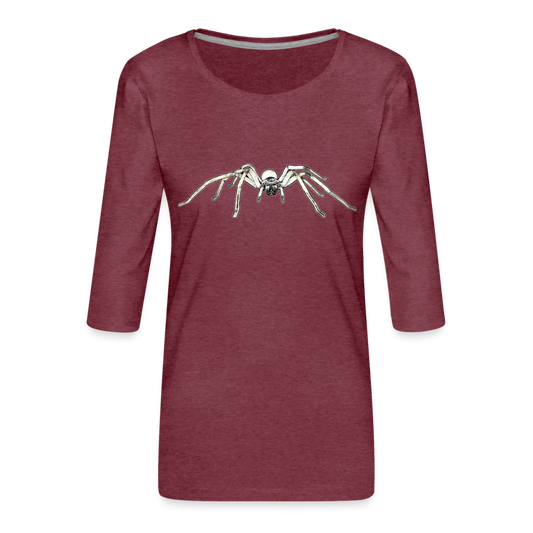 Frauen 3/4-Arm Shirt Cerbalus negebensis - Bordeauxrot meliert
