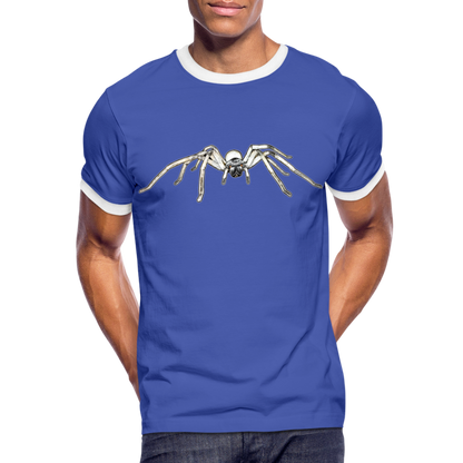 Männer Kontrast-T-Shirt Cerbalus negebensis - Blau/Weiß