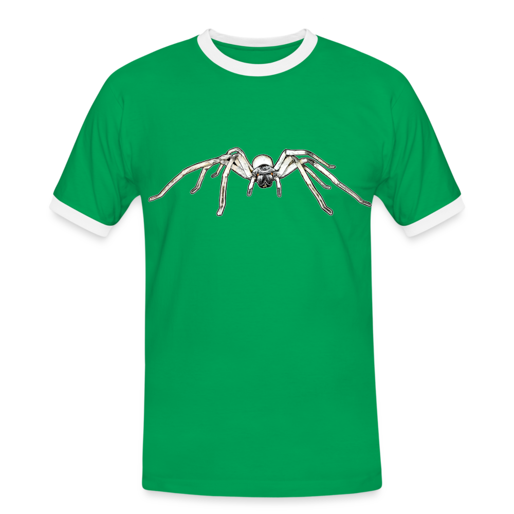 Männer Kontrast-T-Shirt Cerbalus negebensis - Kelly Green/Weiß