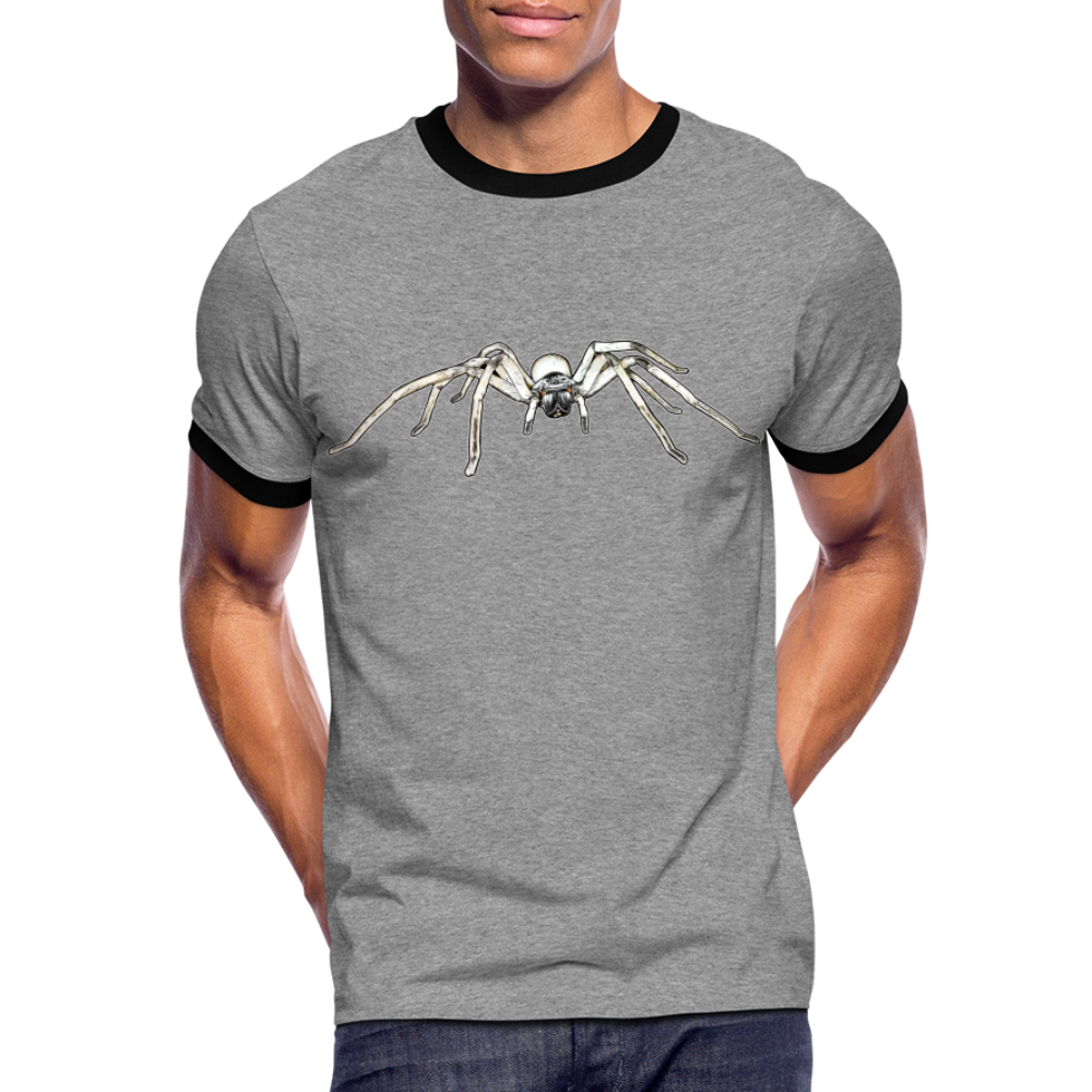 Männer Kontrast-T-Shirt Cerbalus negebensis - Grau meliert/Schwarz