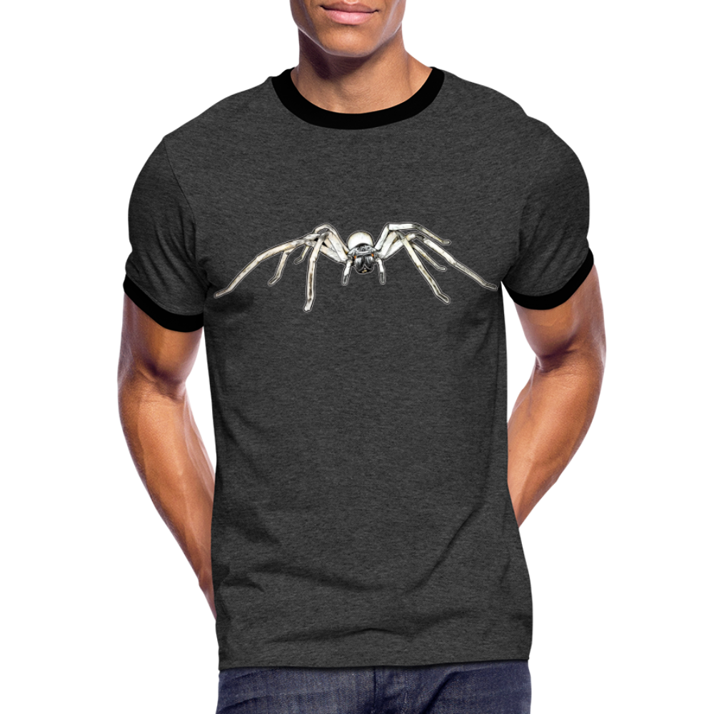Männer Kontrast-T-Shirt Cerbalus negebensis - Anthrazit/Schwarz