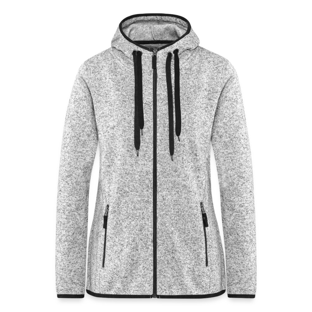 Frauen Kapuzen-Fleecejacke Cerbalus negebensis - Hellgrau meliert