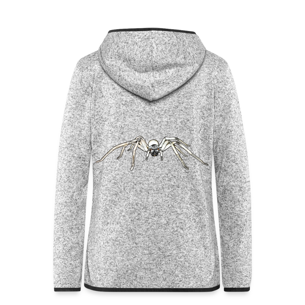 Frauen Kapuzen-Fleecejacke Cerbalus negebensis - Hellgrau meliert