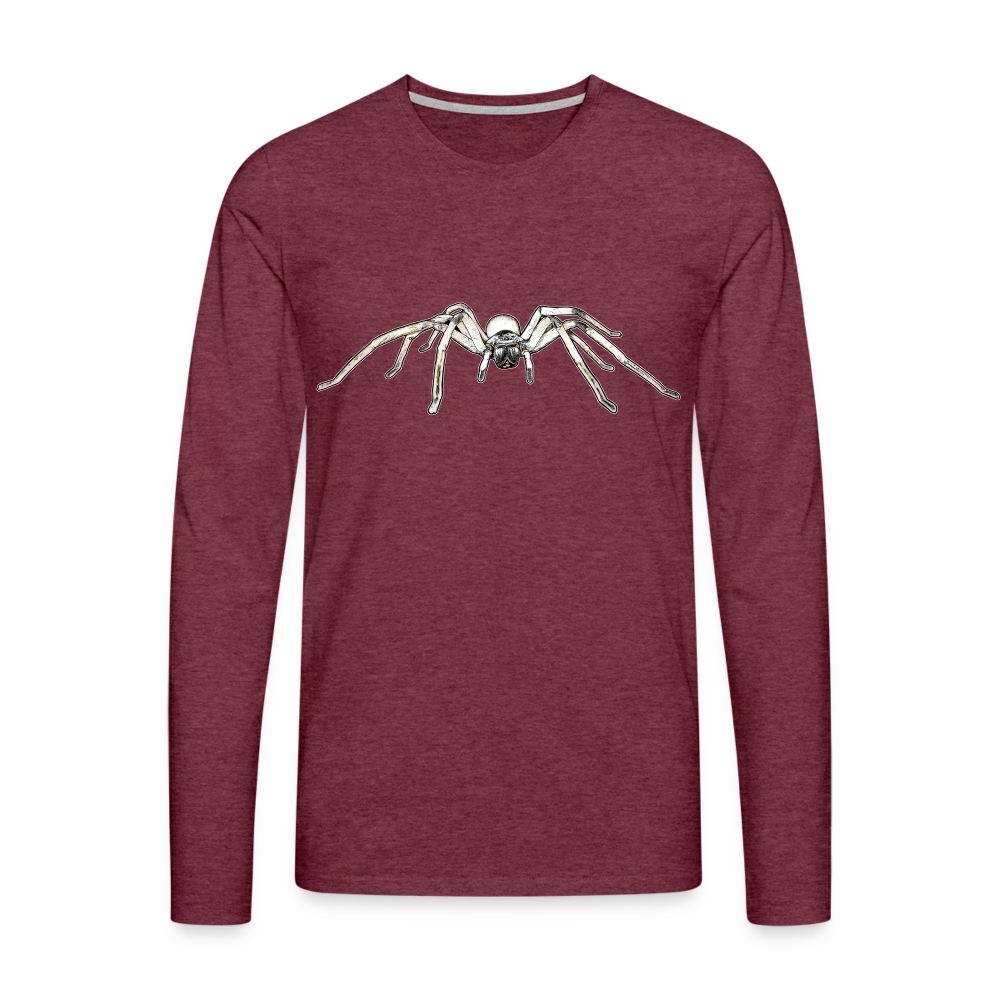 Männer Longsleeve Cerbalus negebensis - Bordeauxrot meliert