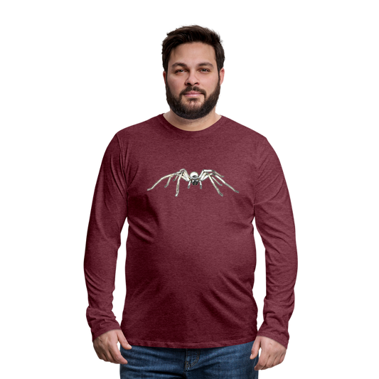 Männer Longsleeve Cerbalus negebensis - Bordeauxrot meliert