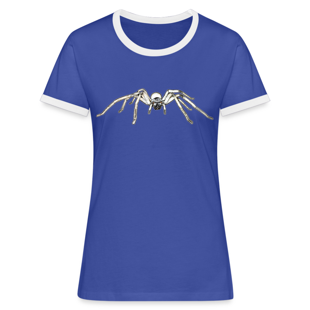 Frauen Kontrast-T-Shirt Cerbalus negebensis - Blau/Weiß