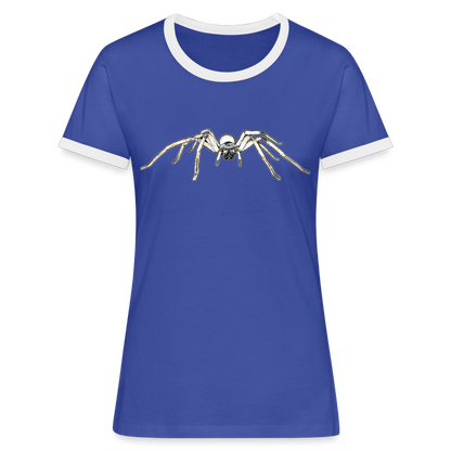 Frauen Kontrast-T-Shirt Cerbalus negebensis - Blau/Weiß