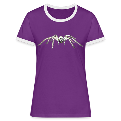 Frauen Kontrast-T-Shirt Cerbalus negebensis - Lila/Weiß
