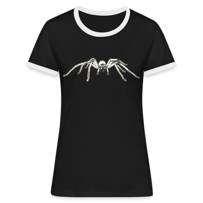 Frauen Kontrast-T-Shirt Cerbalus negebensis - Schwarz/Weiß