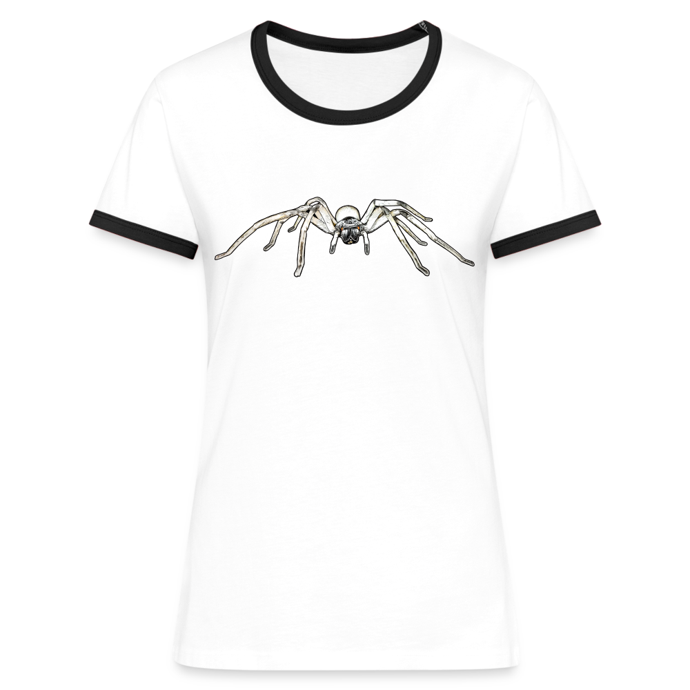 Frauen Kontrast-T-Shirt Cerbalus negebensis - Weiß/Schwarz