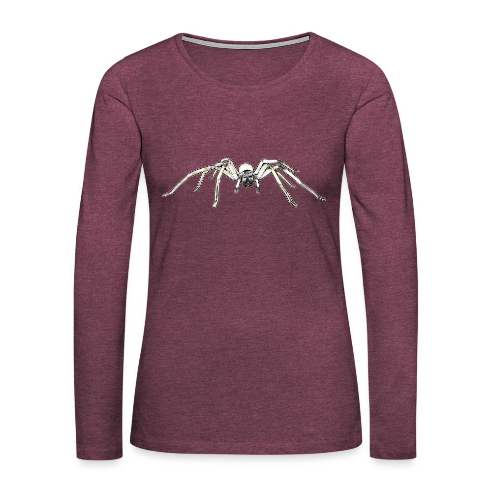 Frauen Longsleeve Cerbalus negebensis - Bordeauxrot meliert