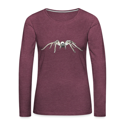 Frauen Longsleeve Cerbalus negebensis - Bordeauxrot meliert