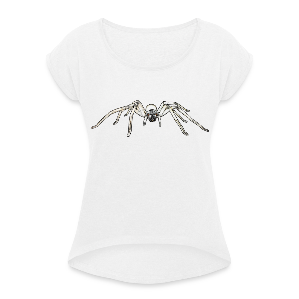 Frauen T-Shirt mit gerollten Ärmeln Cerbalus negebensis - weiß