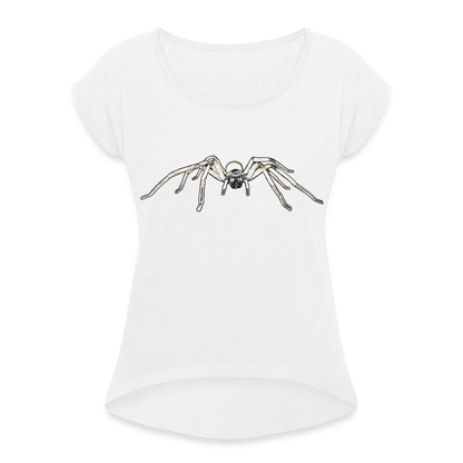 Frauen T-Shirt mit gerollten Ärmeln Cerbalus negebensis - weiß