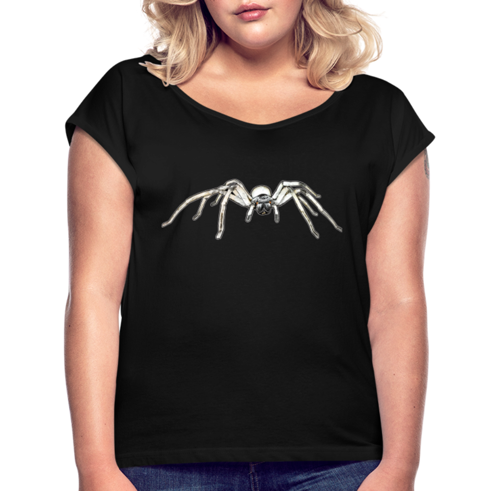 Frauen T-Shirt mit gerollten Ärmeln Cerbalus negebensis - Schwarz