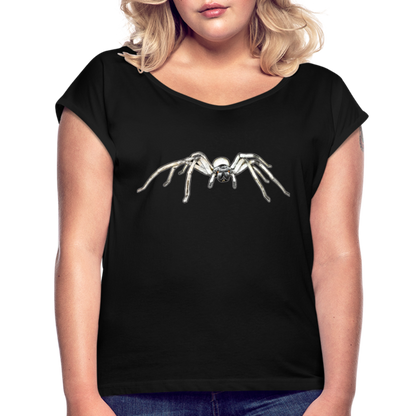 Frauen T-Shirt mit gerollten Ärmeln Cerbalus negebensis - Schwarz