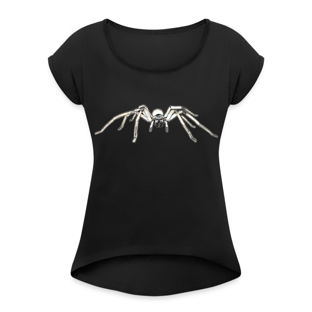 Frauen T-Shirt mit gerollten Ärmeln Cerbalus negebensis - Schwarz