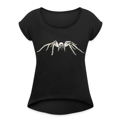 Frauen T-Shirt mit gerollten Ärmeln Cerbalus negebensis - Schwarz