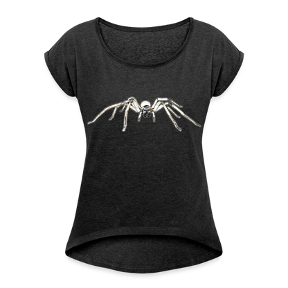 Frauen T-Shirt mit gerollten Ärmeln Cerbalus negebensis - Schwarz meliert