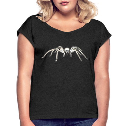 Frauen T-Shirt mit gerollten Ärmeln Cerbalus negebensis - Schwarz meliert