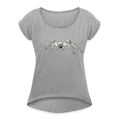 Frauen T-Shirt mit gerollten Ärmeln Cerbalus negebensis - Grau meliert