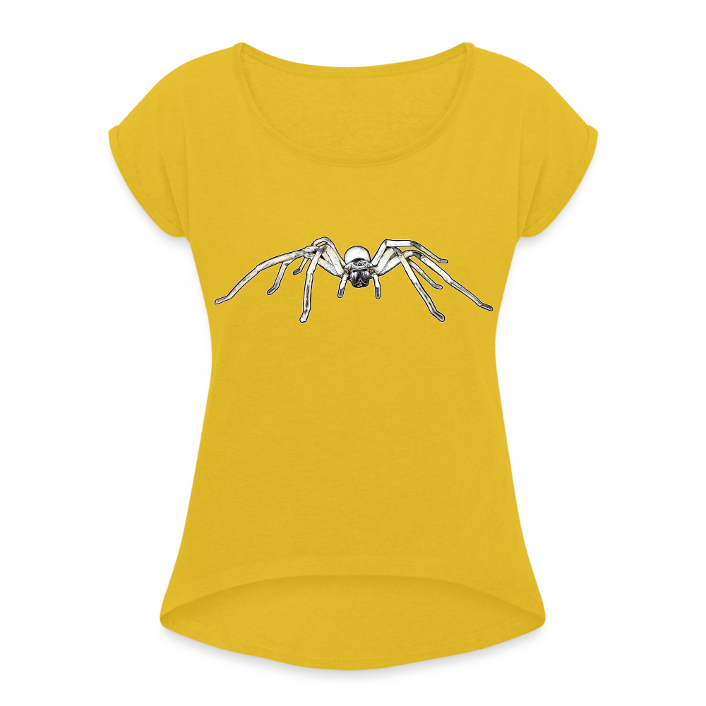 Frauen T-Shirt mit gerollten Ärmeln Cerbalus negebensis - Senfgelb