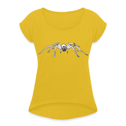 Frauen T-Shirt mit gerollten Ärmeln Cerbalus negebensis - Senfgelb