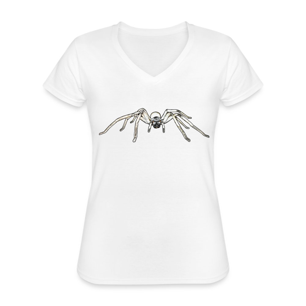 Frauen T-Shirt mit V-Ausschnitt Cerbalus negebensis - weiß