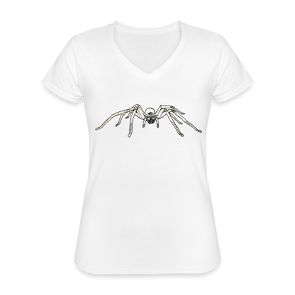 Frauen T-Shirt mit V-Ausschnitt Cerbalus negebensis - weiß