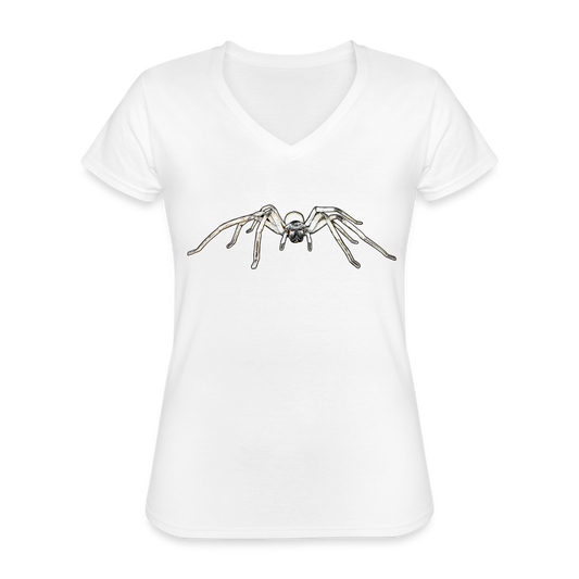 Frauen T-Shirt mit V-Ausschnitt Cerbalus negebensis - weiß