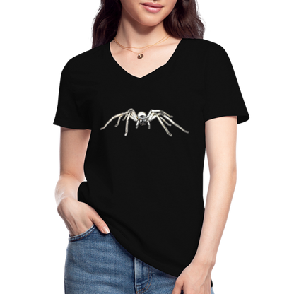 Frauen T-Shirt mit V-Ausschnitt Cerbalus negebensis - Schwarz