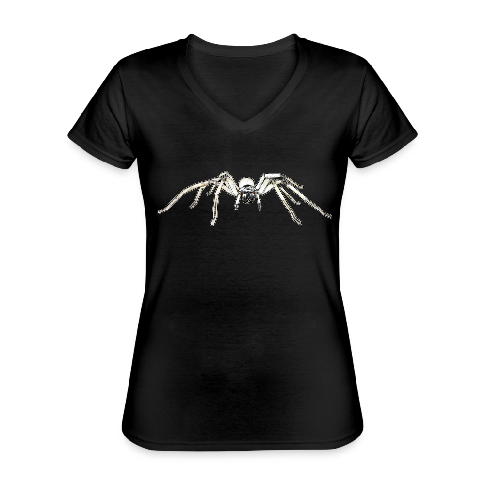 Frauen T-Shirt mit V-Ausschnitt Cerbalus negebensis - Schwarz