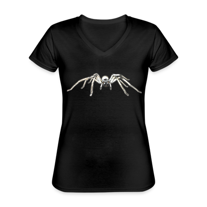 Frauen T-Shirt mit V-Ausschnitt Cerbalus negebensis - Schwarz