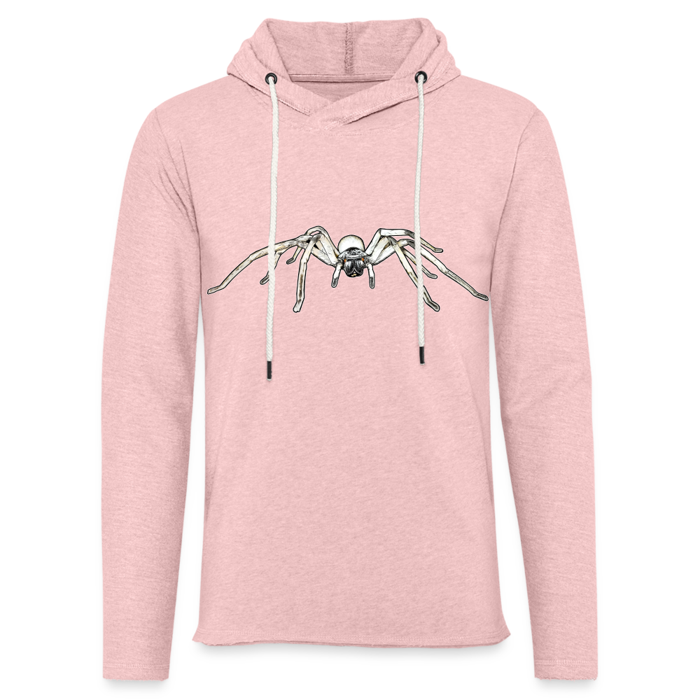 Unisex Kapuzensweatshirt Cerbalus negebensis - Rosa-Creme meliert