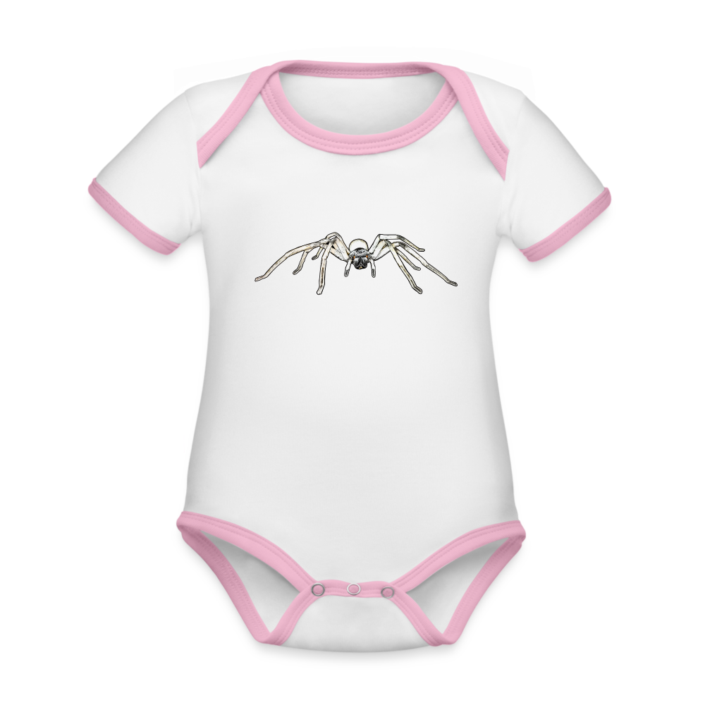 Baby Bio Kontrastbody kurz Cerbalus negebensis - Weiß/Rose