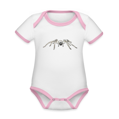 Baby Bio Kontrastbody kurz Cerbalus negebensis - Weiß/Rose