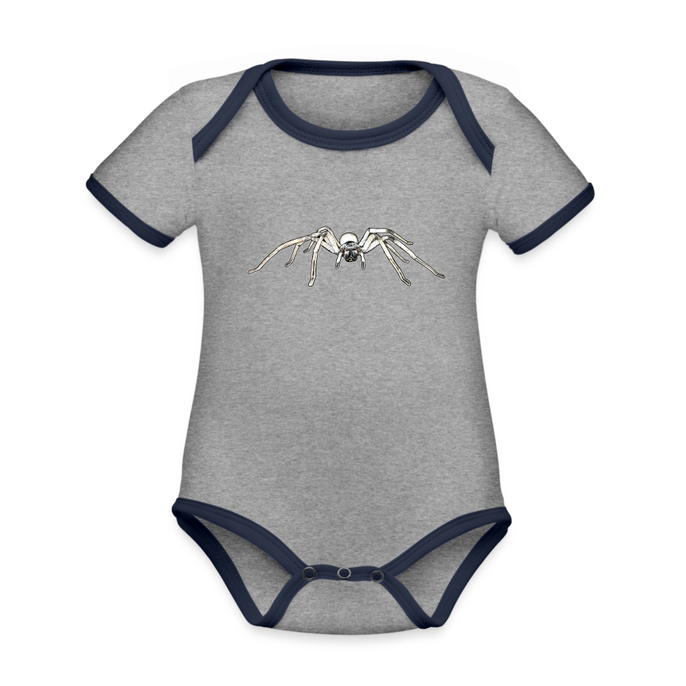 Baby Bio Kontrastbody kurz Cerbalus negebensis - Grau meliert/Navy