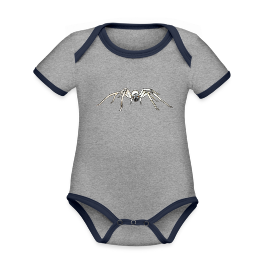 Baby Bio Kontrastbody kurz Cerbalus negebensis - Grau meliert/Navy