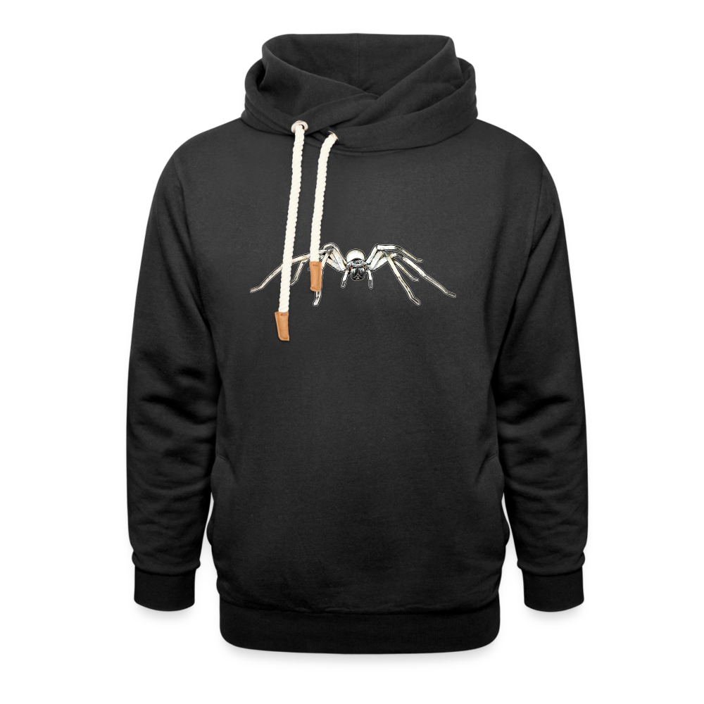 Unisex Schalkragen Hoodie Cerbalus negebensis - Schwarz