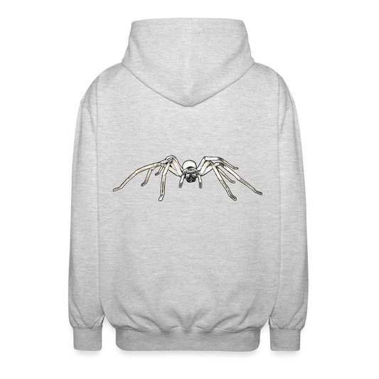 Unisex Zip-Hoodie Cerbalus negebensis - Hellgrau meliert